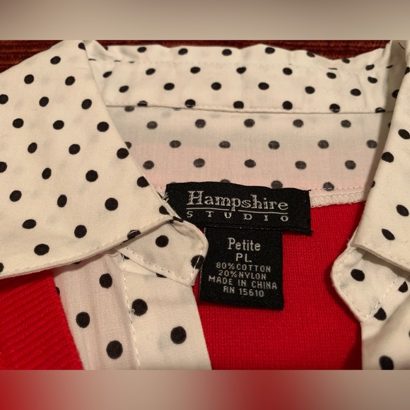 Red Sweater Vest with White Shirt Collar - Picture 6 of 11